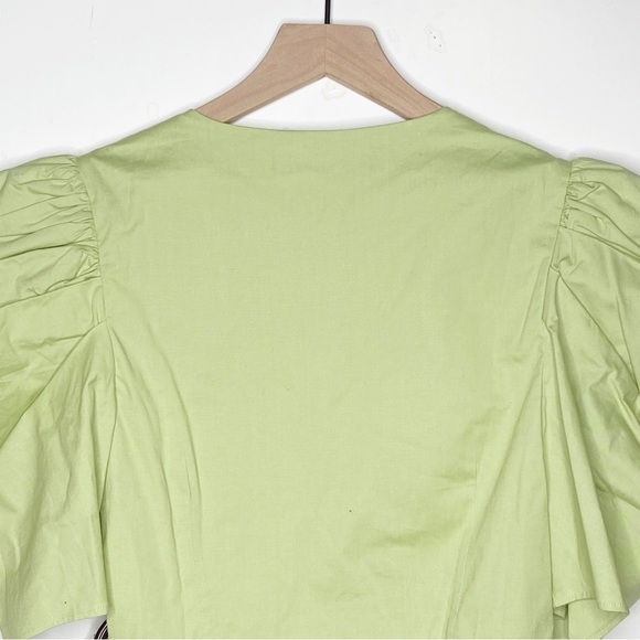 House of Harlow 1960 Revolve Jurie Puff Sleeve Green Blouse M NWT - Picture 6 of 10